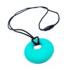 Round turquoise silicone chewing pendant