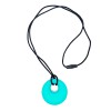 Round turquoise silicone chewing pendant