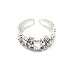 Resizeable fidget ring with crystals