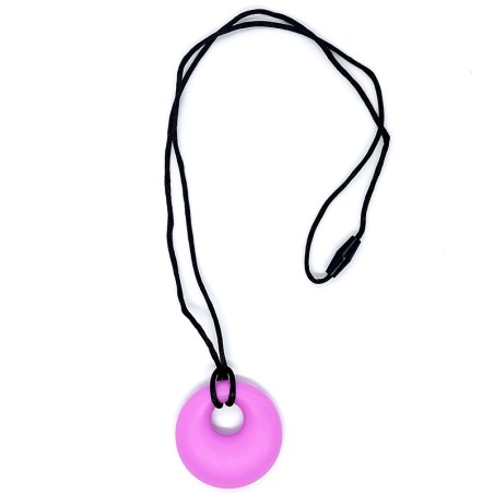 Round lilac silicone chewing pendant