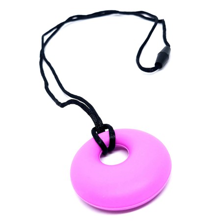 Round lilac silicone chewing pendant