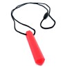 Crystal-shaped silicone chewing pendant